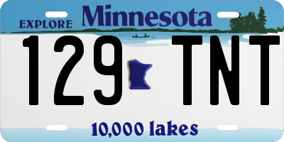 MN license plate 129TNT