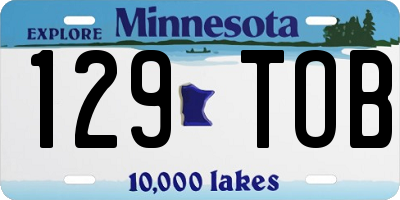 MN license plate 129TOB