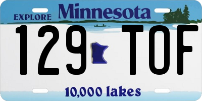 MN license plate 129TOF