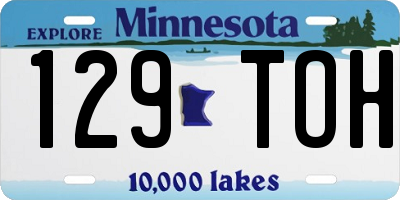 MN license plate 129TOH