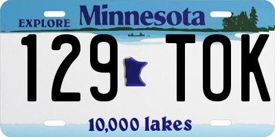 MN license plate 129TOK