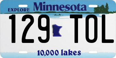 MN license plate 129TOL