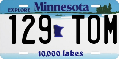 MN license plate 129TOM
