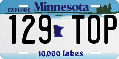 MN license plate 129TOP