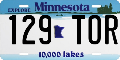 MN license plate 129TOR