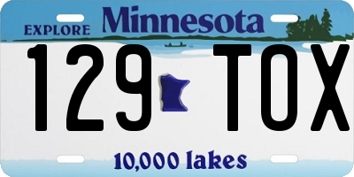 MN license plate 129TOX