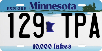 MN license plate 129TPA