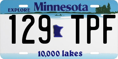 MN license plate 129TPF