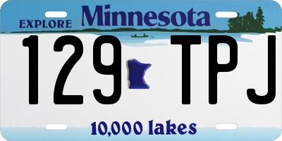 MN license plate 129TPJ