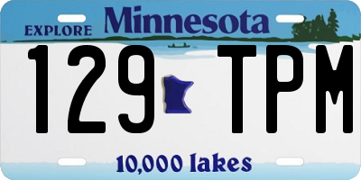 MN license plate 129TPM