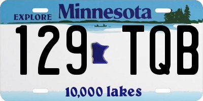 MN license plate 129TQB