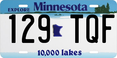 MN license plate 129TQF