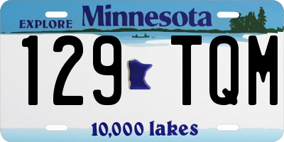 MN license plate 129TQM