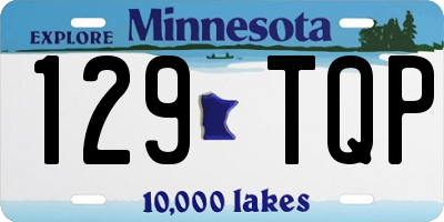 MN license plate 129TQP