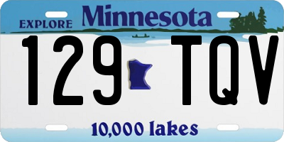 MN license plate 129TQV