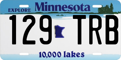 MN license plate 129TRB