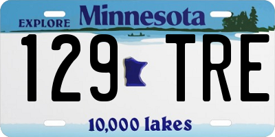 MN license plate 129TRE