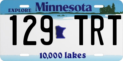 MN license plate 129TRT