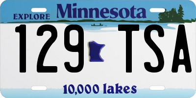 MN license plate 129TSA