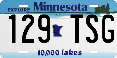 MN license plate 129TSG