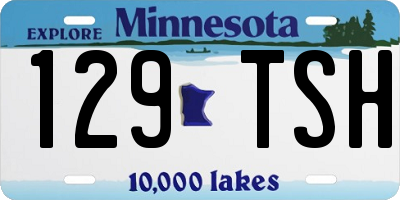 MN license plate 129TSH