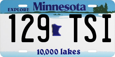 MN license plate 129TSI