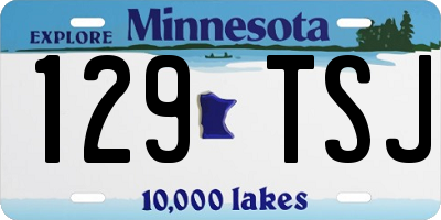 MN license plate 129TSJ