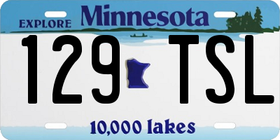 MN license plate 129TSL