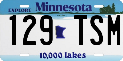 MN license plate 129TSM
