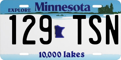MN license plate 129TSN