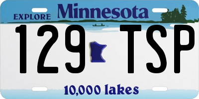MN license plate 129TSP