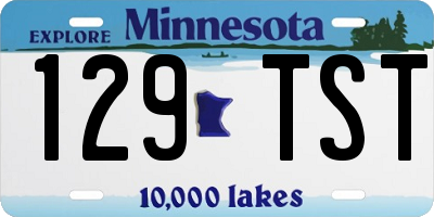 MN license plate 129TST