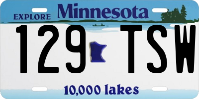 MN license plate 129TSW