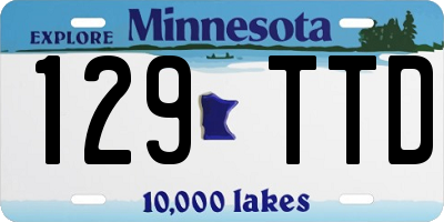 MN license plate 129TTD