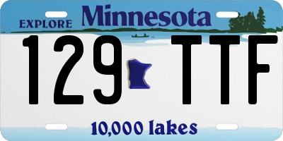 MN license plate 129TTF