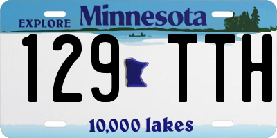 MN license plate 129TTH