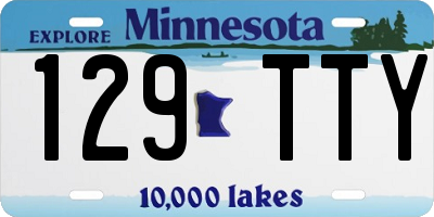 MN license plate 129TTY