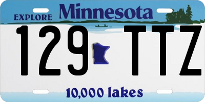 MN license plate 129TTZ