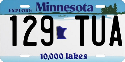 MN license plate 129TUA