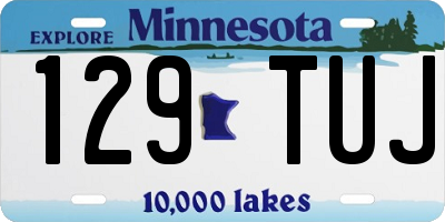 MN license plate 129TUJ