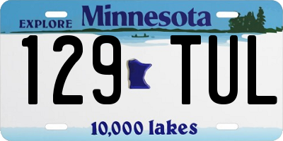 MN license plate 129TUL