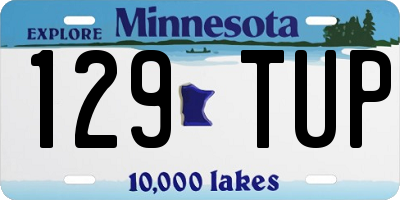 MN license plate 129TUP