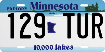 MN license plate 129TUR