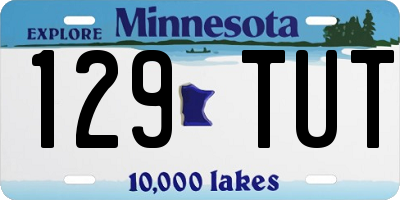 MN license plate 129TUT