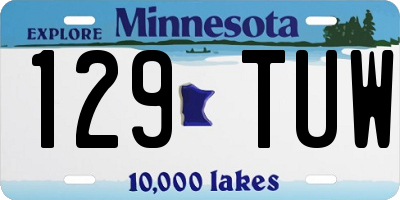 MN license plate 129TUW