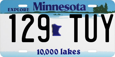 MN license plate 129TUY