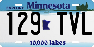MN license plate 129TVL