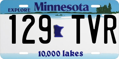MN license plate 129TVR