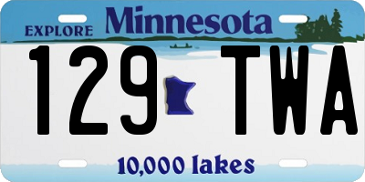 MN license plate 129TWA