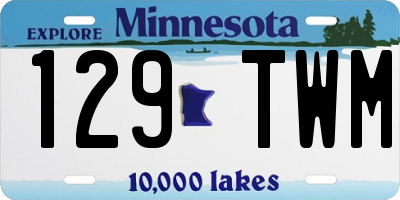 MN license plate 129TWM